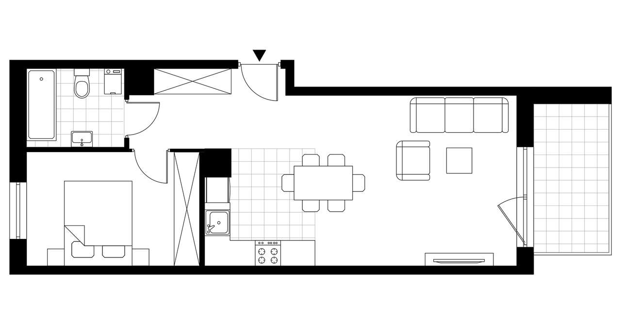 2-pokojowe mieszkanie 48m2 + balkon Bez Prowizji - Pełny obrazek: 4/6