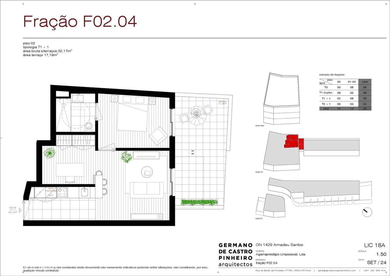 Apartamento T1+1, com terraço, Valadares-10
