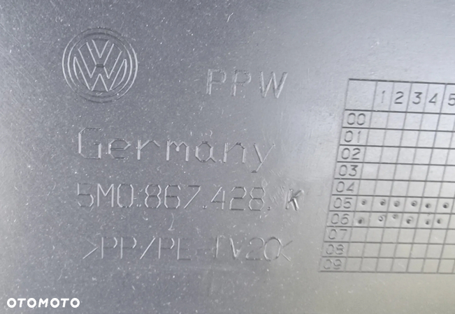 BOCZEK BAGAŻNIKA PRAWY LEWY KOMPLET 5M0867428K 5M0867427J VW GOLF V PLUS - 8