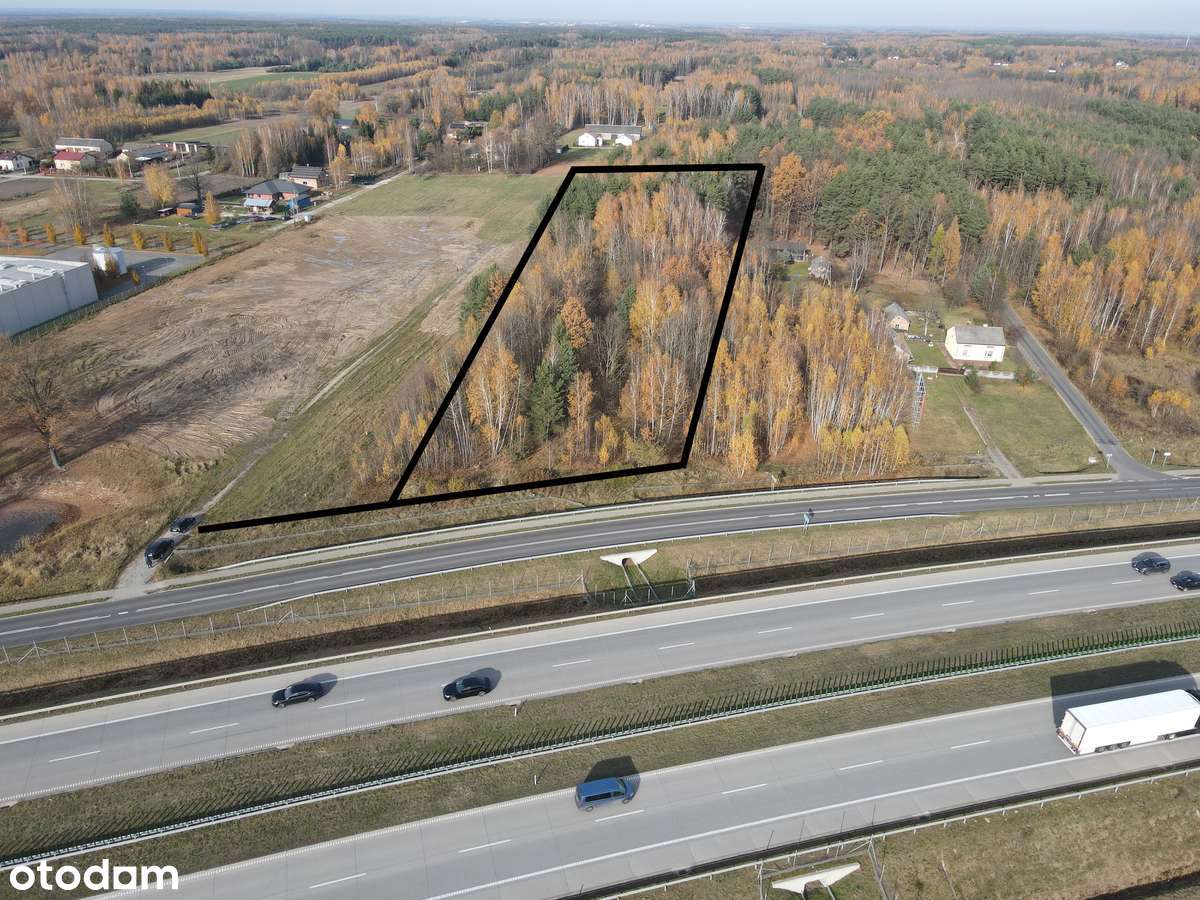 Działka PU przy drodze serwisowej trasy S8. Żabia Wola - Pełny obrazek: 2/8