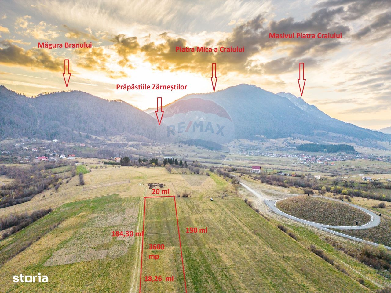 Teren 3,600mp Zărnești, zona Tohanița/Parcelabil /Peisaj deosebit