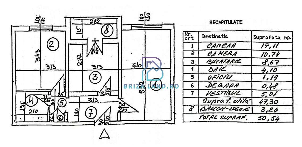 Gara de Est, Baicului, ap. 2 camere, etaj 1, dec., sup. 50.5mp-10