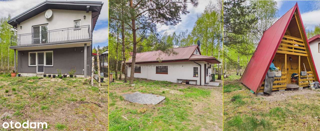 2 domy 168 m² + domek + las na działce 6,73 ha !!!