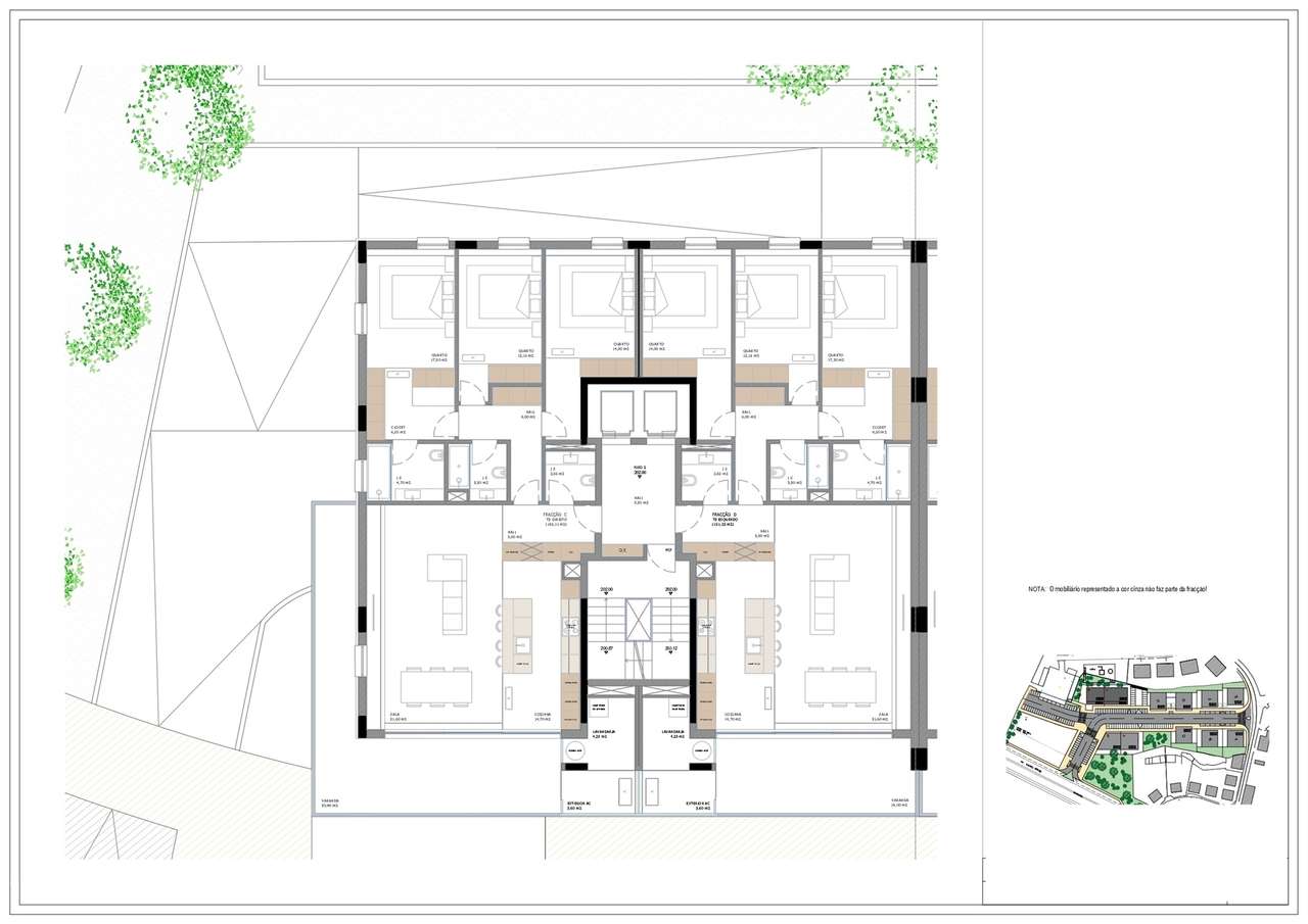 Apartamento T3 c/ AC, Lugar de Garagem e Elevador - Hospital Privado B-10