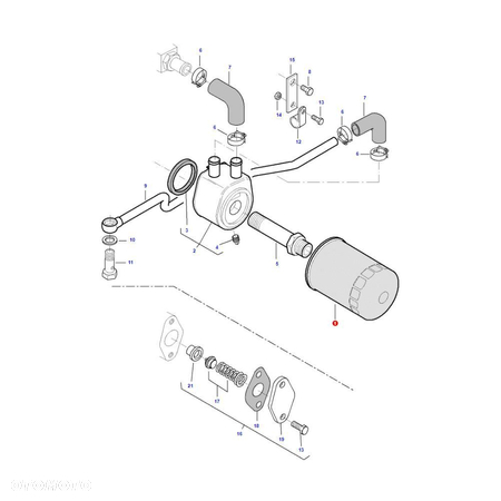 Filtr oleju silnika Massey Ferguson V836679586 Oryginał - 4