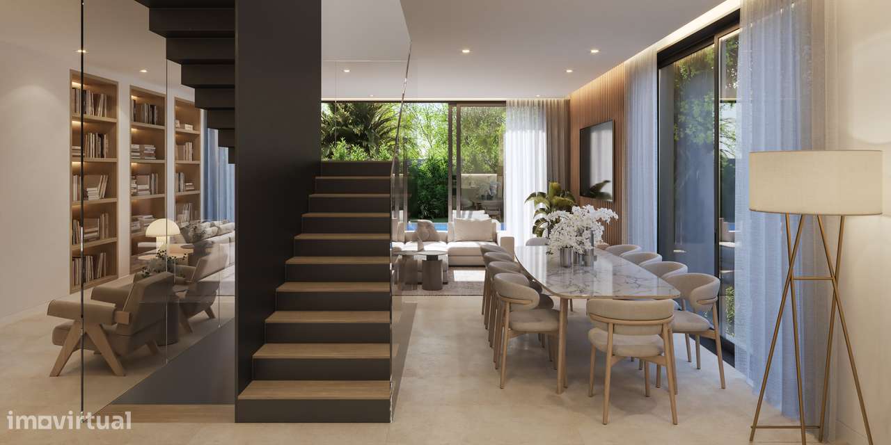 Moradia T4 com piscina, garagem e vista jardim e serra-17