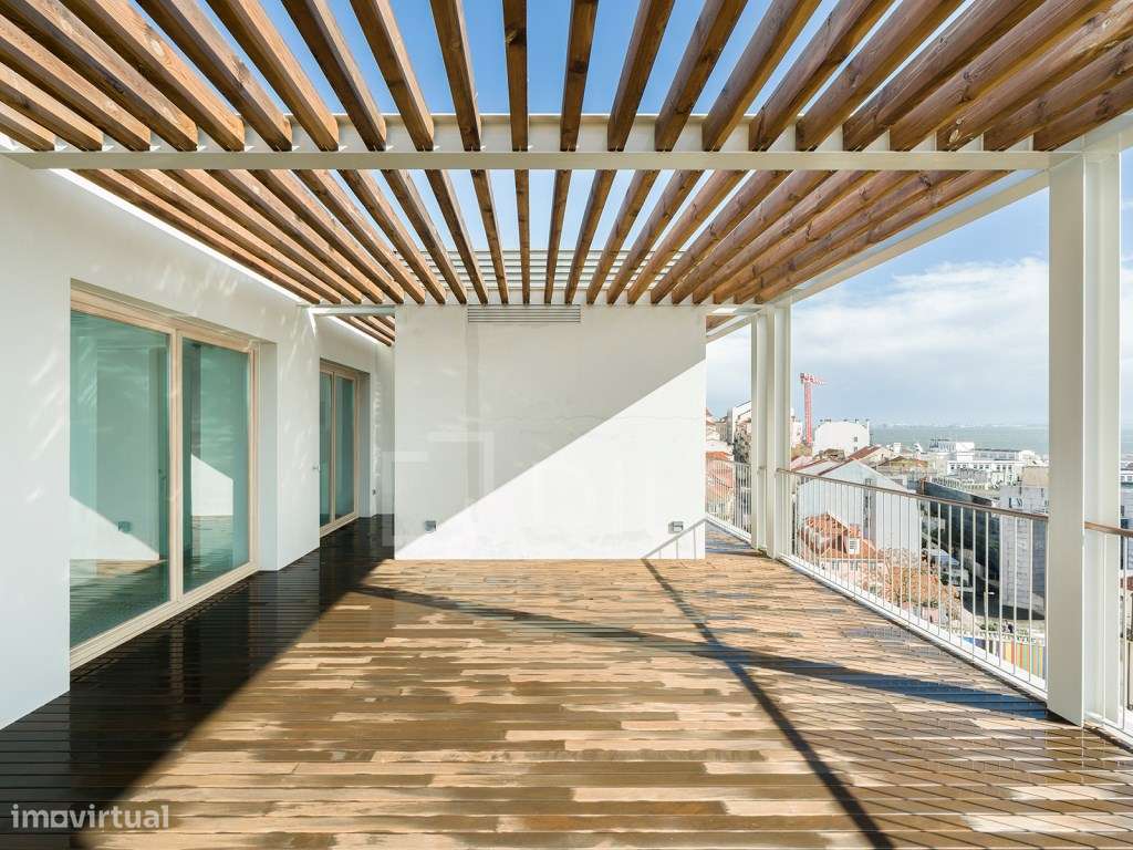 Apartamento T3 Estrela, Lisboa, com terraço e vista rio-3