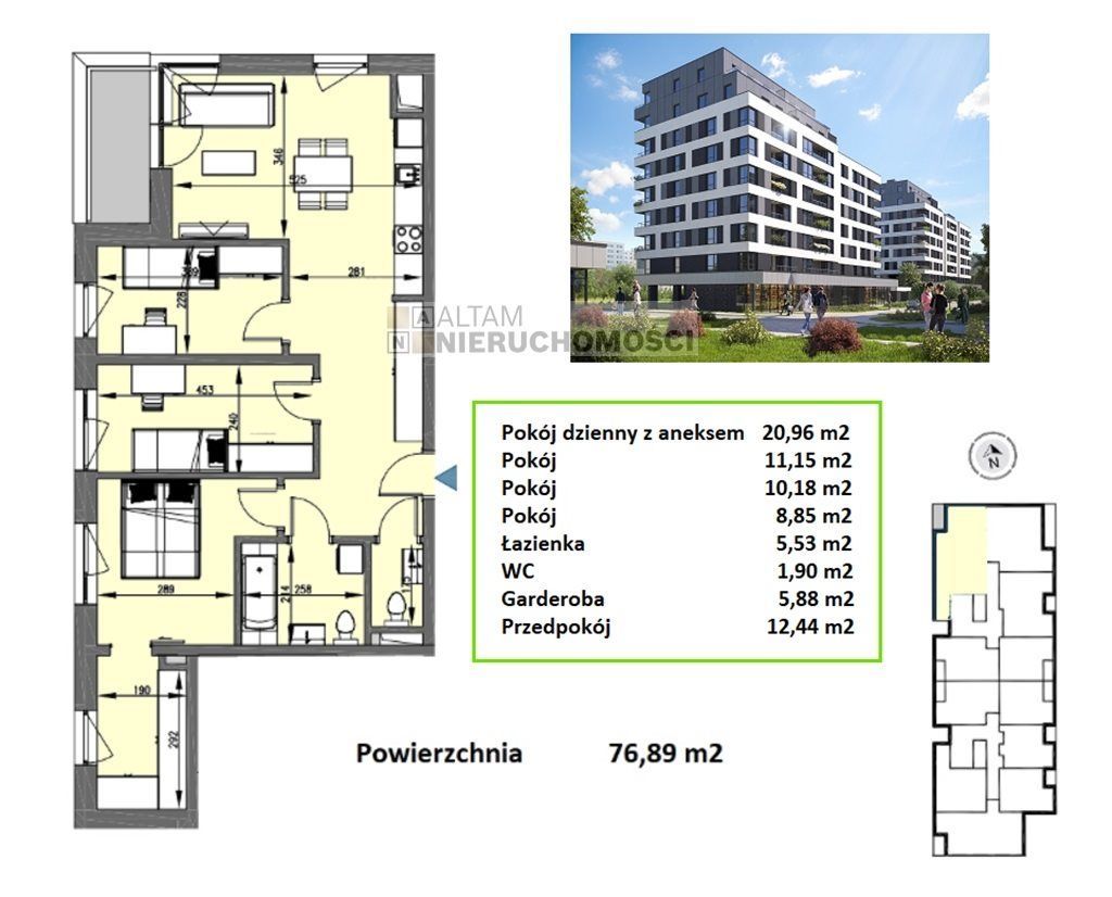 4pok 77m2 balkon|garderoba|park|Mistrzejowice|0%