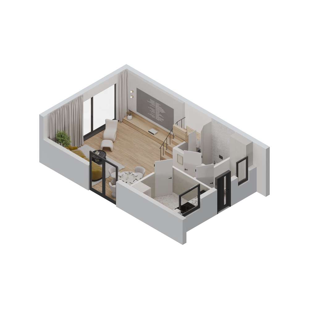 Energooszczędny bliźniak z dużym salonem.-15