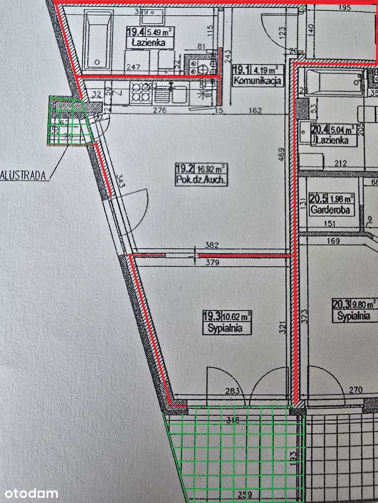2 pokoje, 38.6m2, balkonx2, piwnica, garaż, Marki, ul. Szpitalna-13