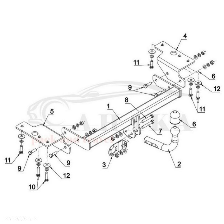 Hak Holowniczy Odkręcany Do Toyota Auris E15 Hatchback 2007-2012 - 3