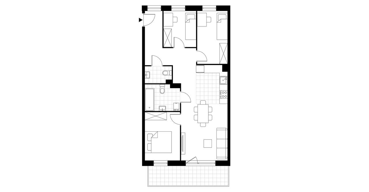 4-pokojowe mieszkanie 65m2 + balkon Bez Prowizji - Pełny obrazek: 3/8