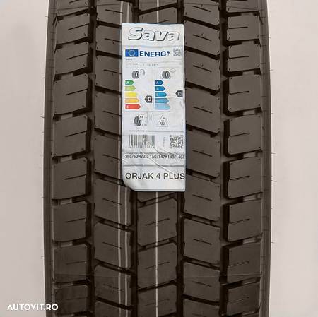 295/60 R22.5 Sava, Producator Goodyear, Orjak 4 Plus 150/147K 149/146L, DC74dB, 295 60 22.5 Tractiune M+S Anvelope, Made in Germania, Cauciucuri, Reifen, Tires, Gumiabroncs - 2