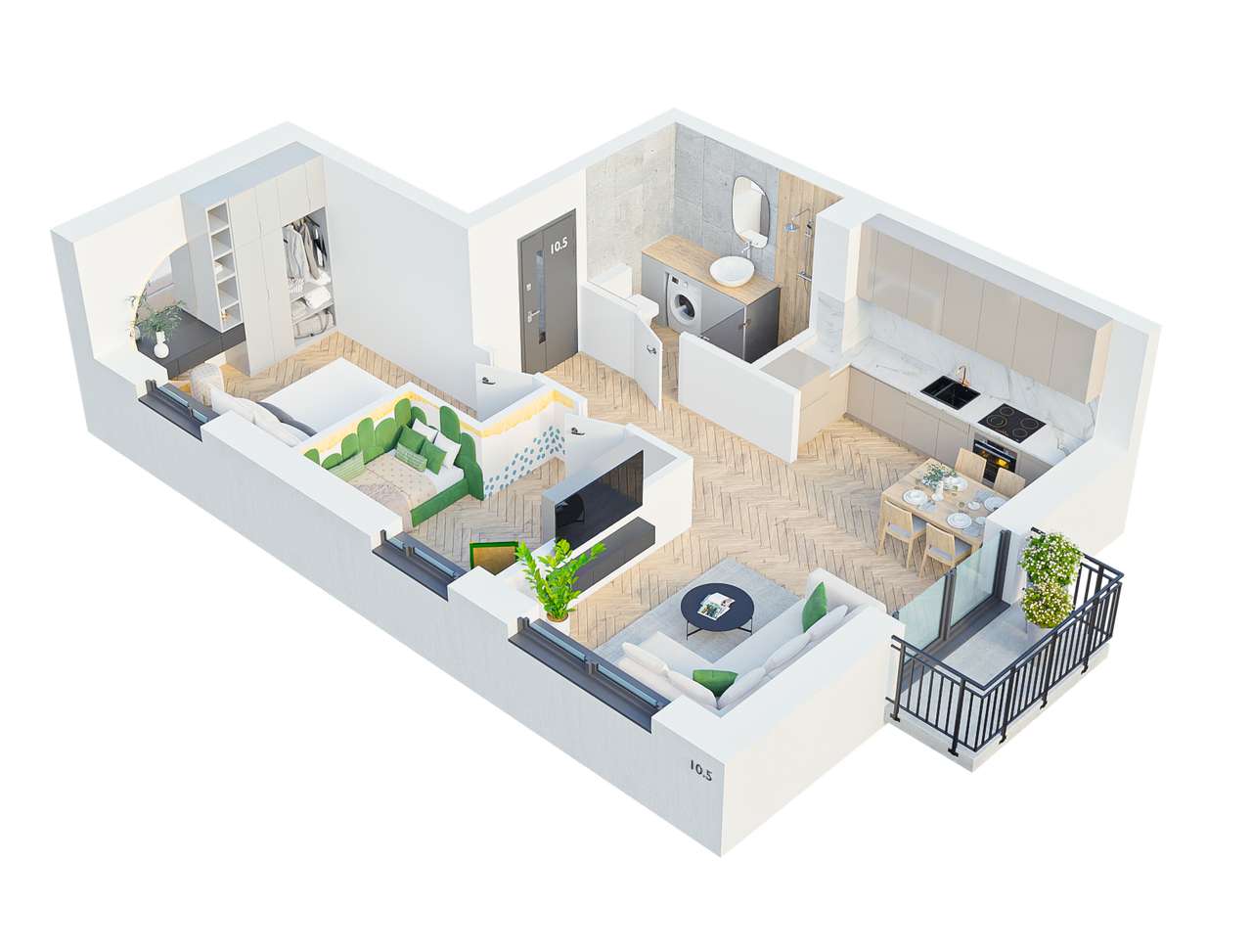 Brzozowe 2 św. Katarzyna Tarnów 48m2 K10 - Pełny obrazek: 4/19