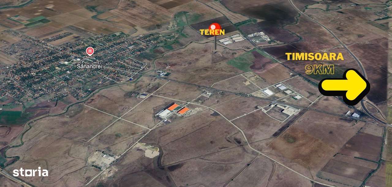 Teren intravilan 1056 mp de vânzare în Sânandrei-1