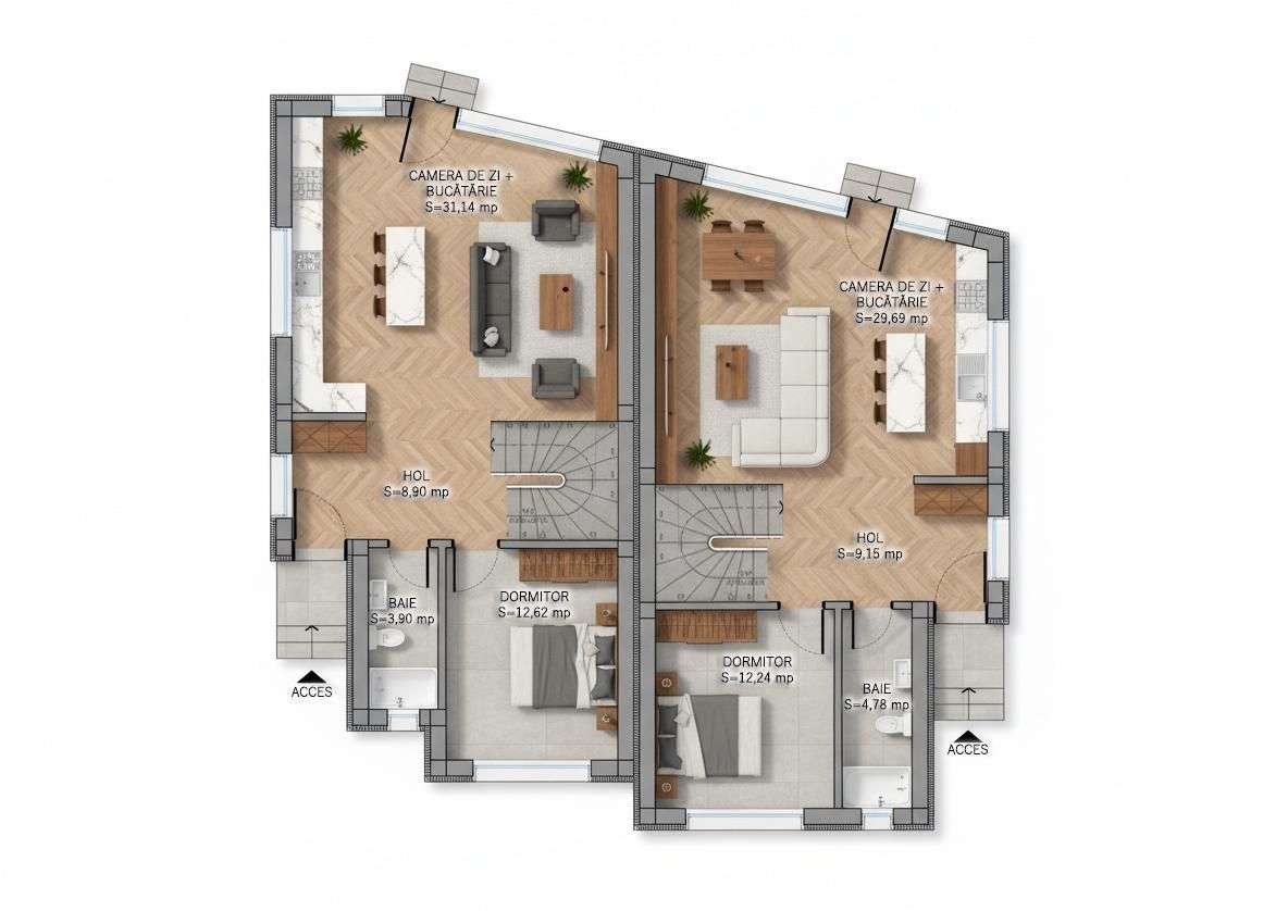 Otopeni – Vile individuale P+1+M | Design modern & clasic | Înaltă cal-9
