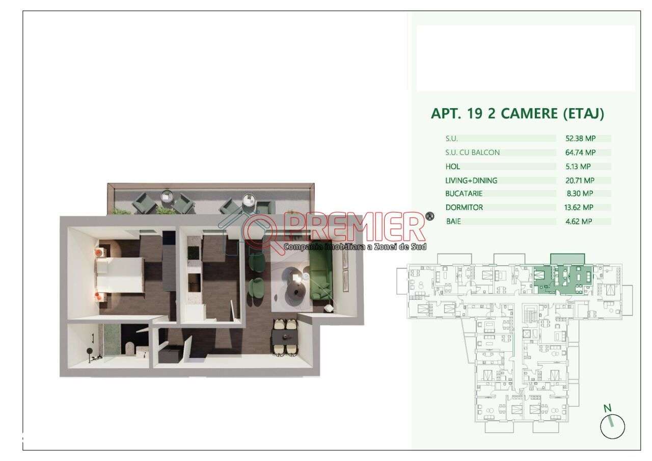 Mihai Bravu - Splaiul Unirii vanzare apartament 2 camere - Imagine principală: 2/4