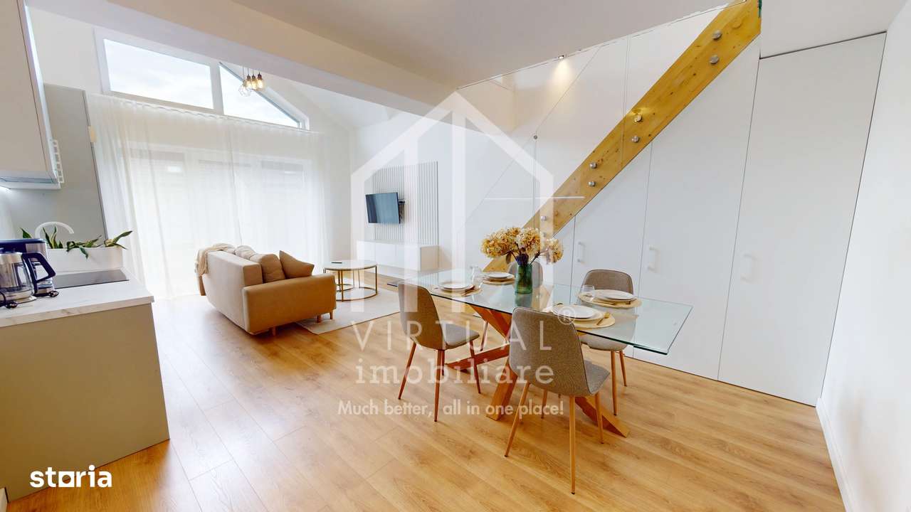 Penthouse 2 camere, 2 bai - mobilat si utilat modern - Imagine principală: 4/13