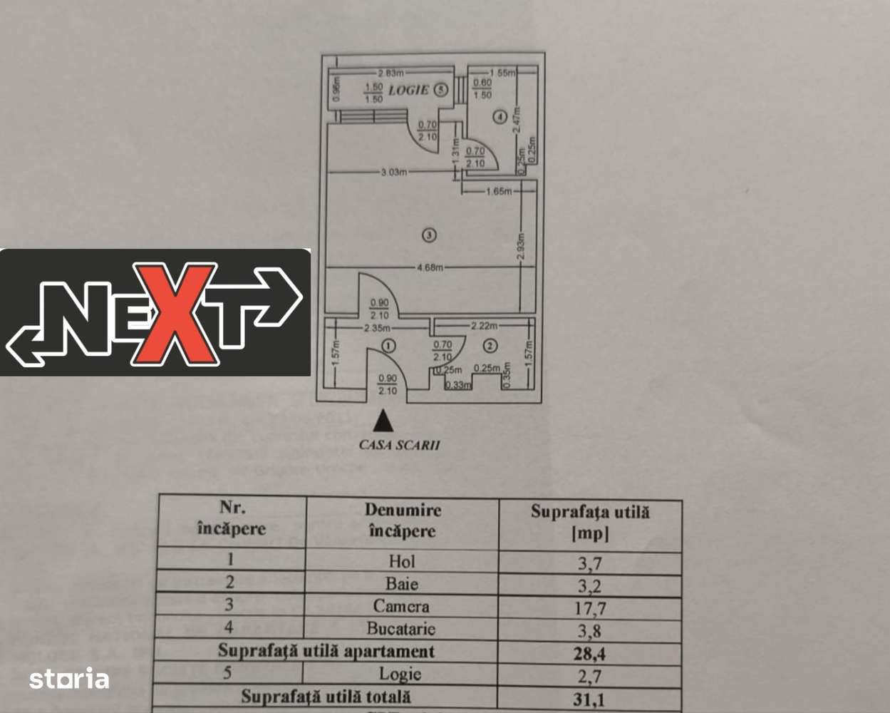 Garsoniera cu balcon et 1 - Imagine principală: 5/6