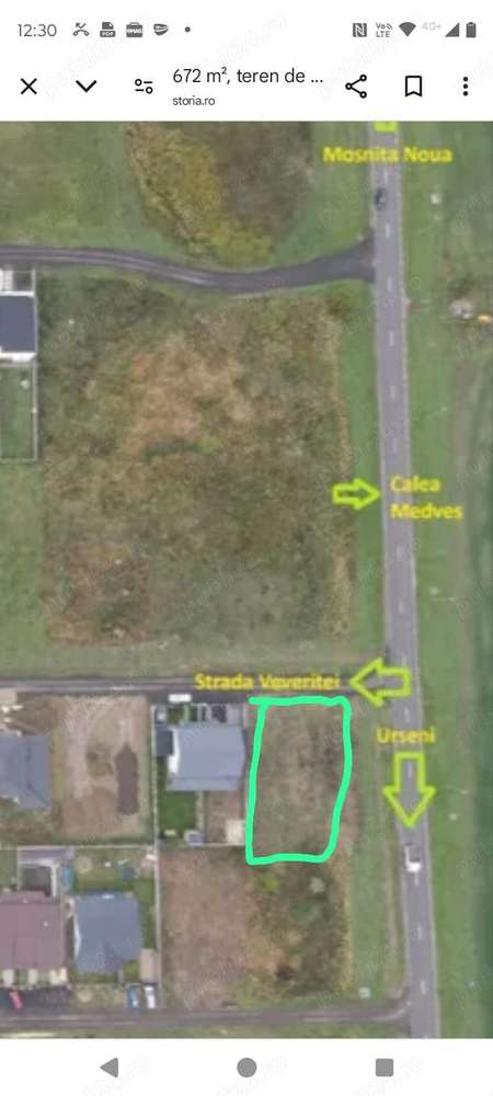 COMISION 0% | Teren Intravilan | Mosnita Noua | 605 mp | Front 22 mp-2