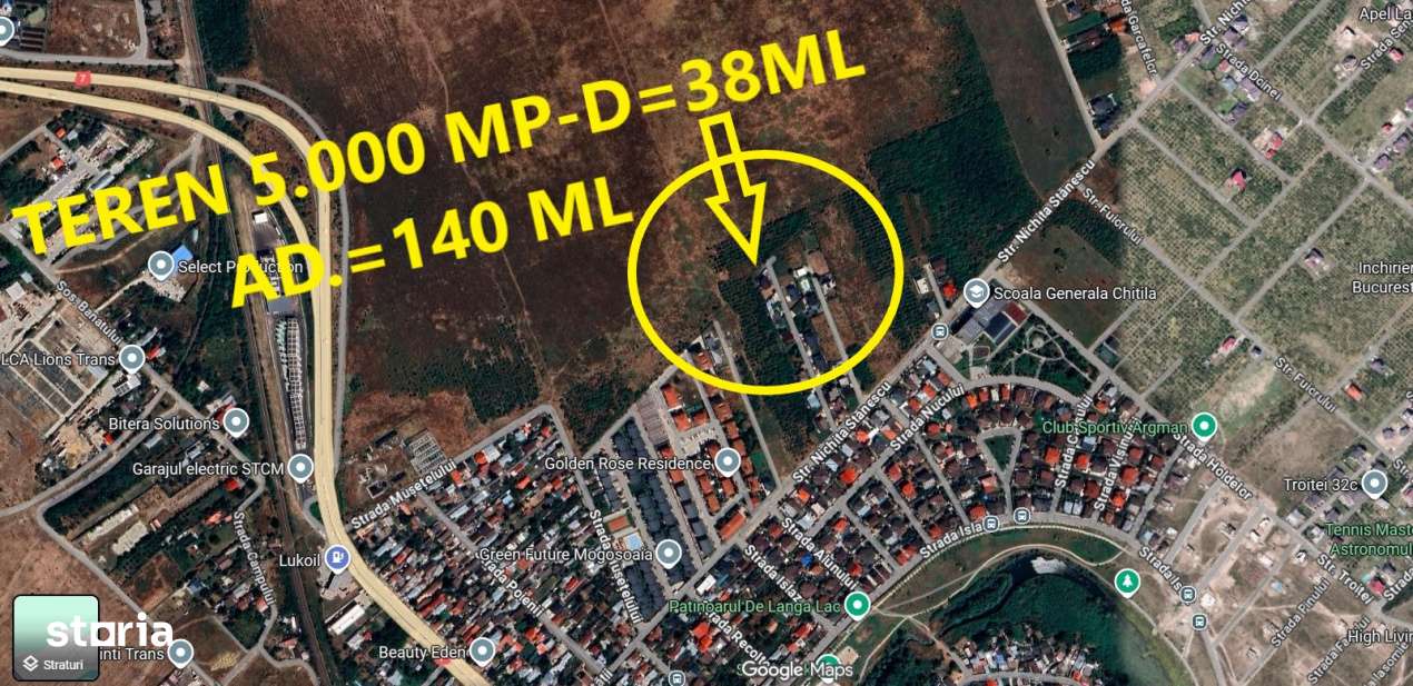 Mogosoaia-Teren 5.000 mp Str. Nichita Stanescu – Pretabil Proiect Im - Imagine principală: 2/3