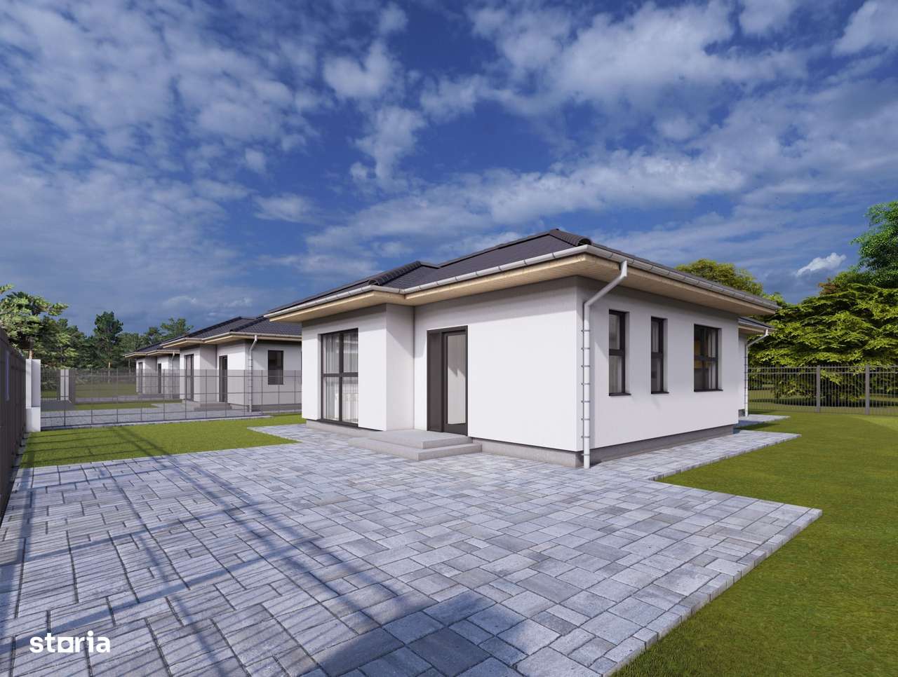 Casa la cheie 4 camere,120 mp,512 mp teren,cu gard si pavaj-0