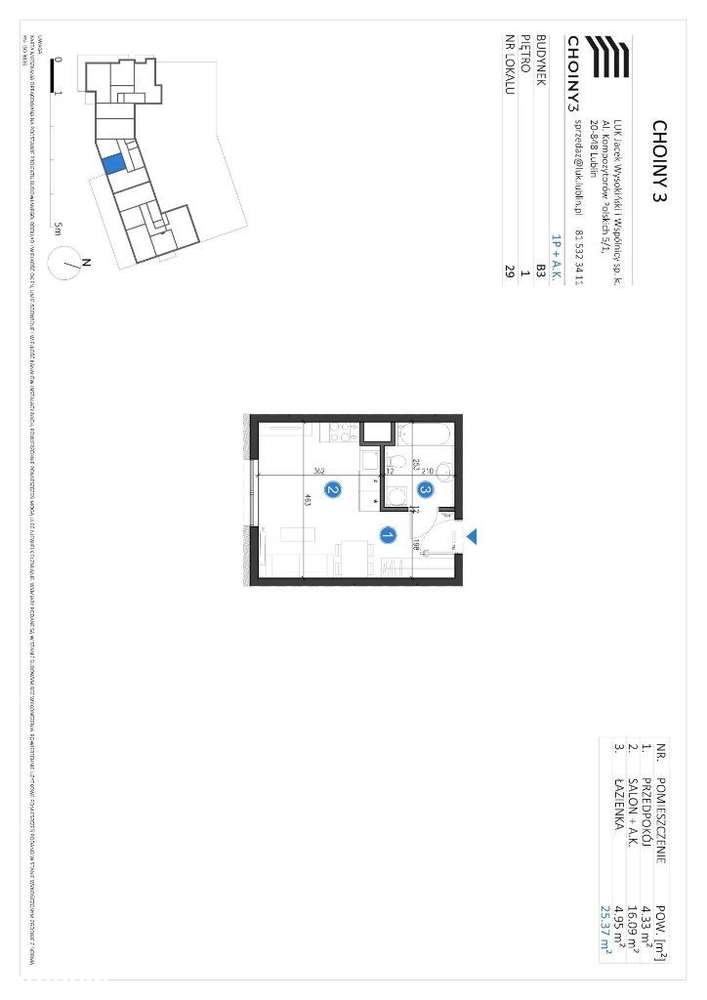B3 Mieszkanie nr 29 - Pełny obrazek: 2/7