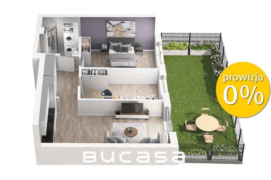 Mieszkanie | 53 m² | 3 pokoje | ogródek - Więcej