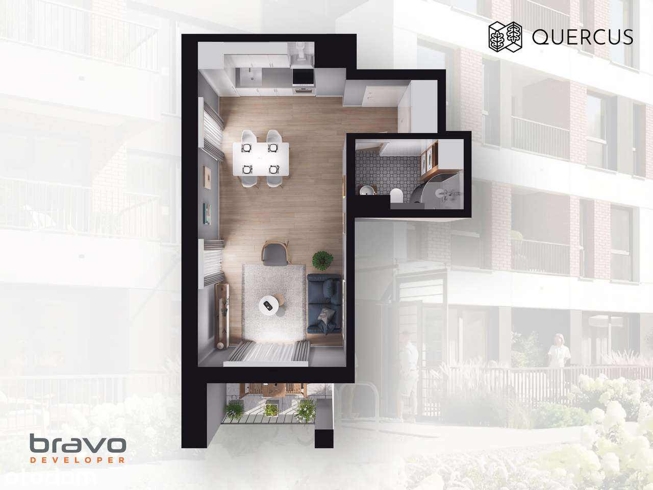 Quercus B.22- Mieszkanie gotowe do odbioru - Pełny obrazek: 2/9