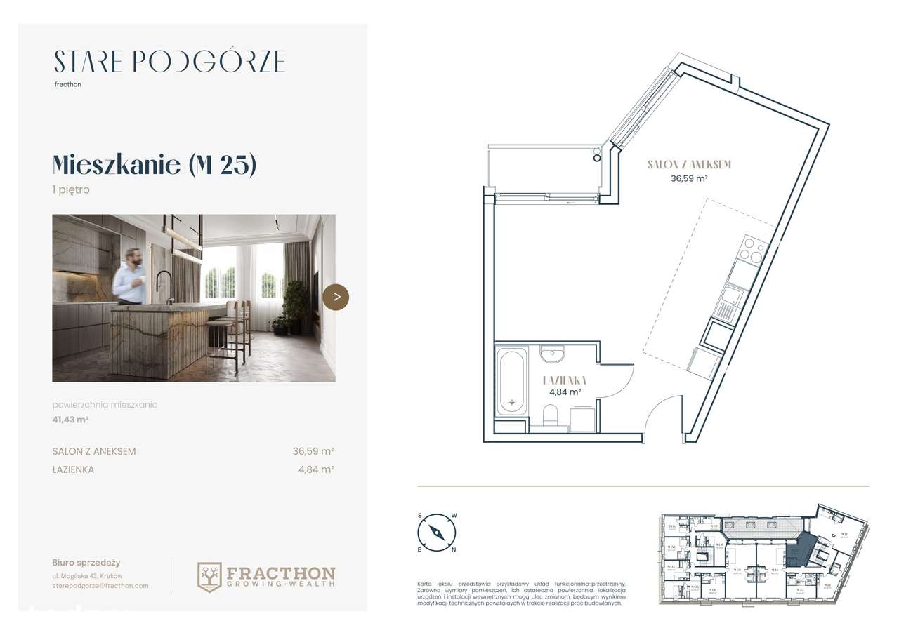2-pokojowe mieszkanie 41m2 Bezpośrednio - Pełny obrazek: 2/7