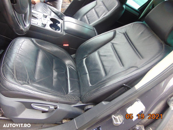 Scaune VW touareg 7p dupa 2010 banchete spate scaune fata piele neagra dezmembrez touareg casa - 2