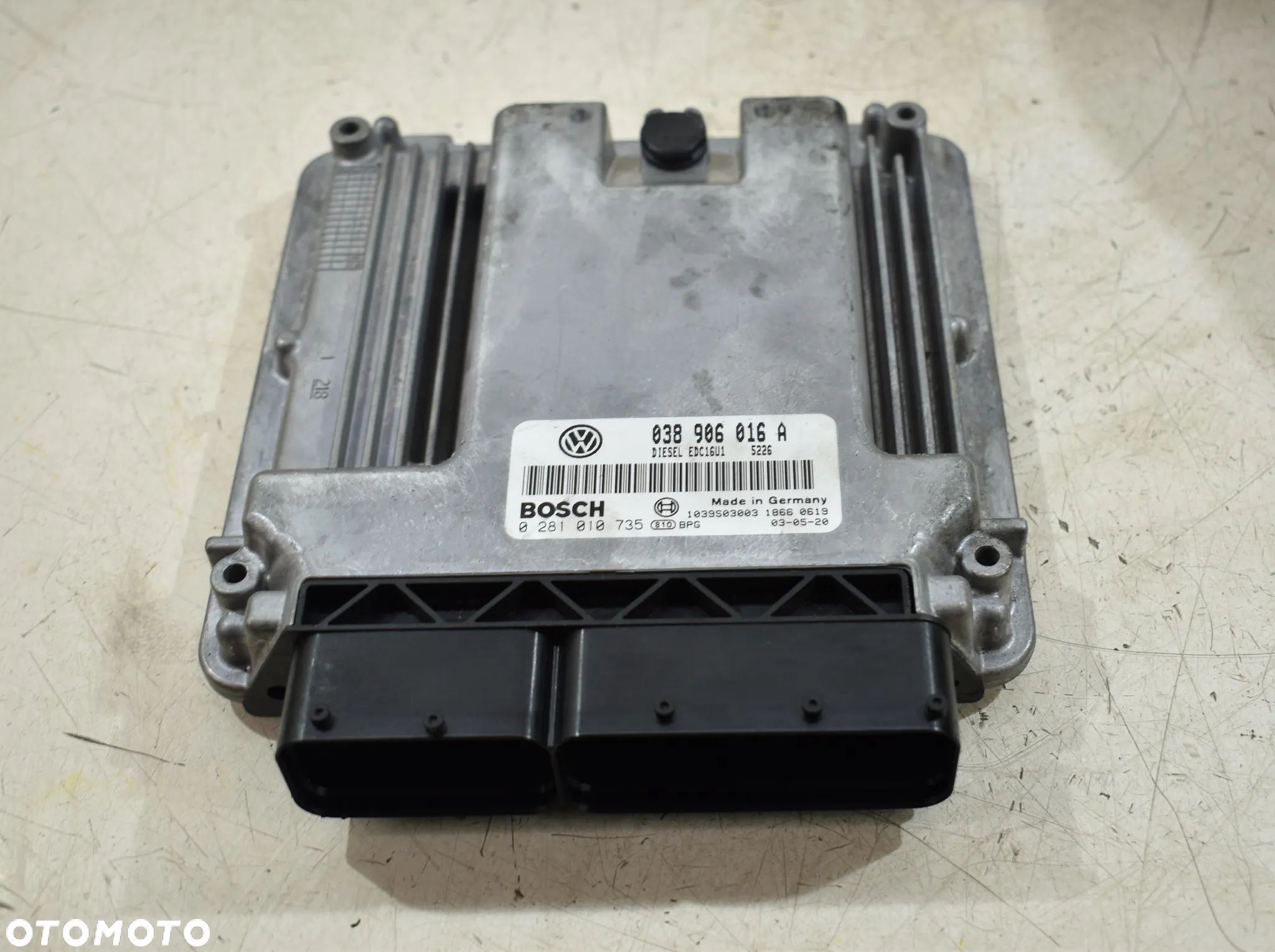 KOMPUTER STEROWNIK SILNIKA VW T5 1.9TDI 038906016A - 1