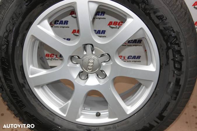 Jante Aliaj Aluminiu Roti Audi Q5 8R 5X112 235/65 R17 DUNLOP M+S de iarna COD: 8R0601025E RULAJ !!! 2000 KM !!! - 4