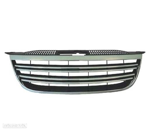 GRELHA FRONTAL PRETA SEM SÍMBOLO PARA VOLKSWAGEN VW TIGUAN 07+ PRETA CROMADA - 3