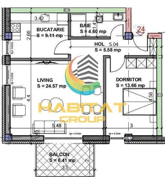 Mihai Bravu 2 camere decomandat 64 mp doar 5 minute metrou - Imagine principală: 2/6