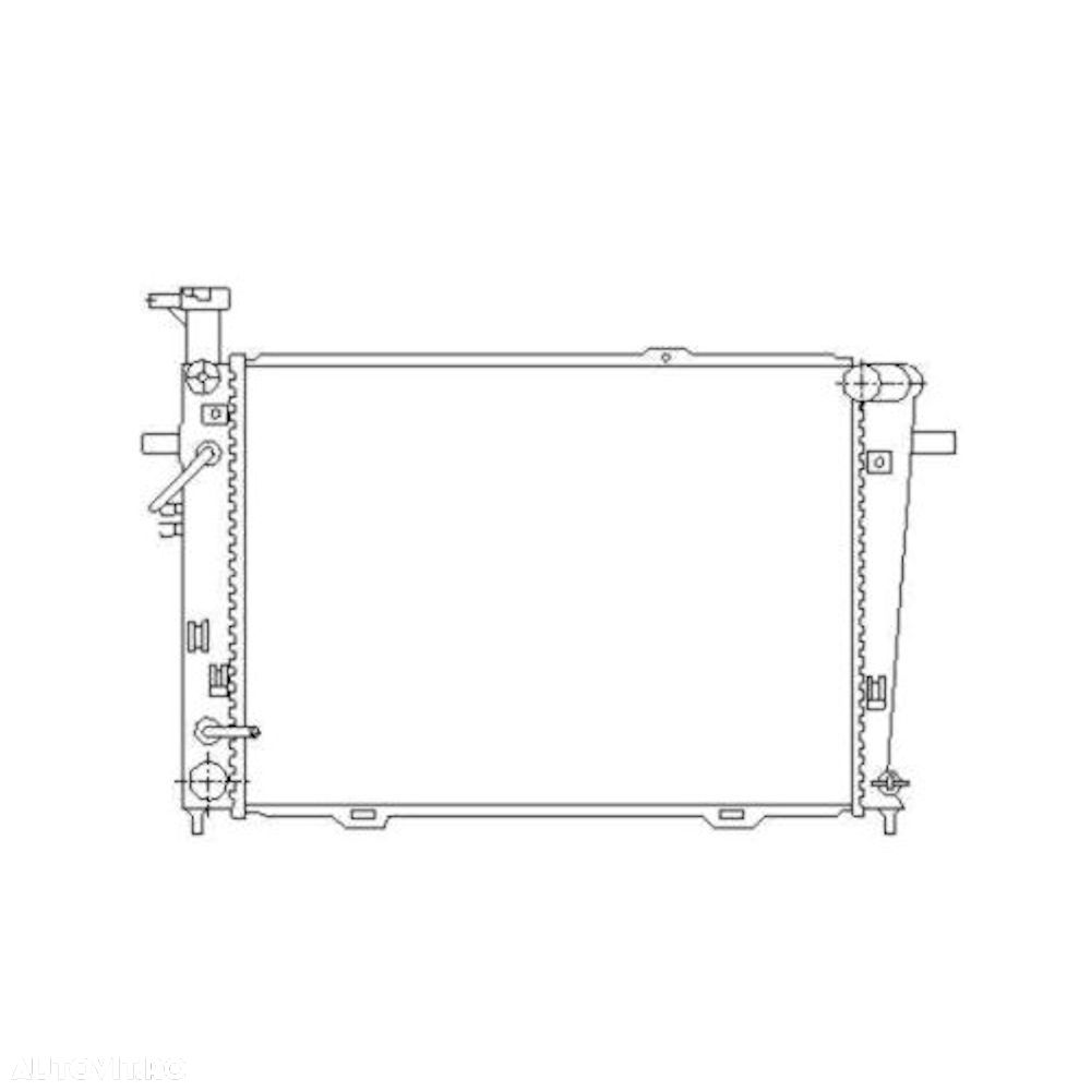 Radiator racire Hyundai Tucson, 08.2004-2010, Kia Sportage, 07.2004-2010, Motorizare 2, 7 V6 129kw Benzina, tip climatizare Cu/fara AC, cutie automata, tip Doowon, dimensiune 640x439x20mm, Cu lipire fagure - 1