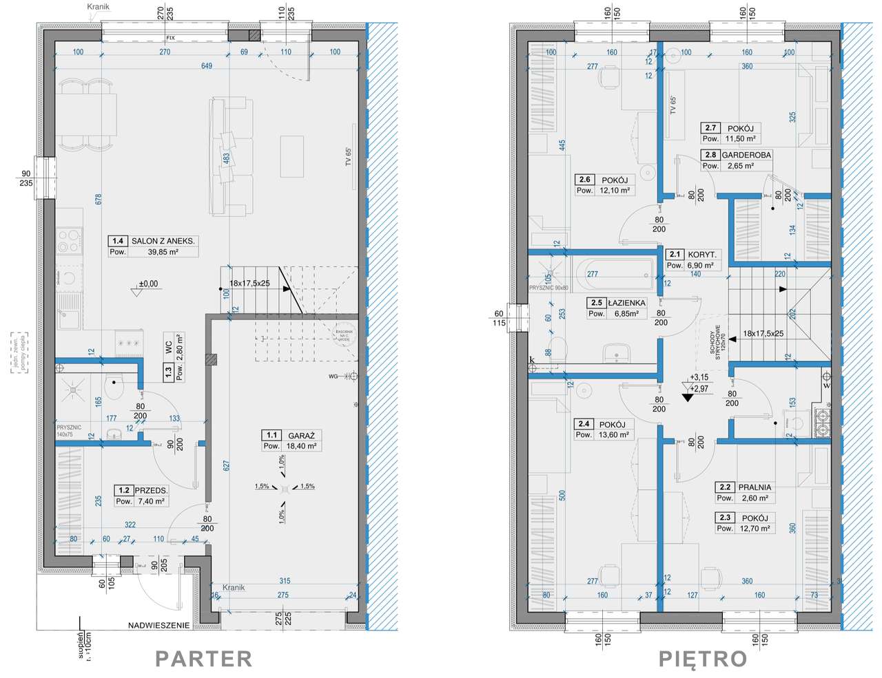 Segment skrajny 137m² + ogród 182m² - Pełny obrazek: 3/8