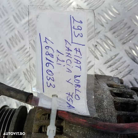 Alternator Fiat Doblo / Lancia - 46816033 | Dezmembrari Auto Multimarca: Stoc depozit Bacau peste - 6