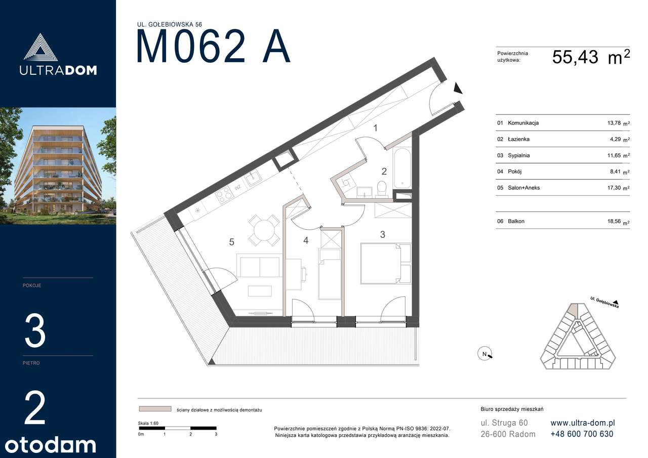 Ultradom | mieszkanie 3-pok. | M062 - Pełny obrazek: 3/10