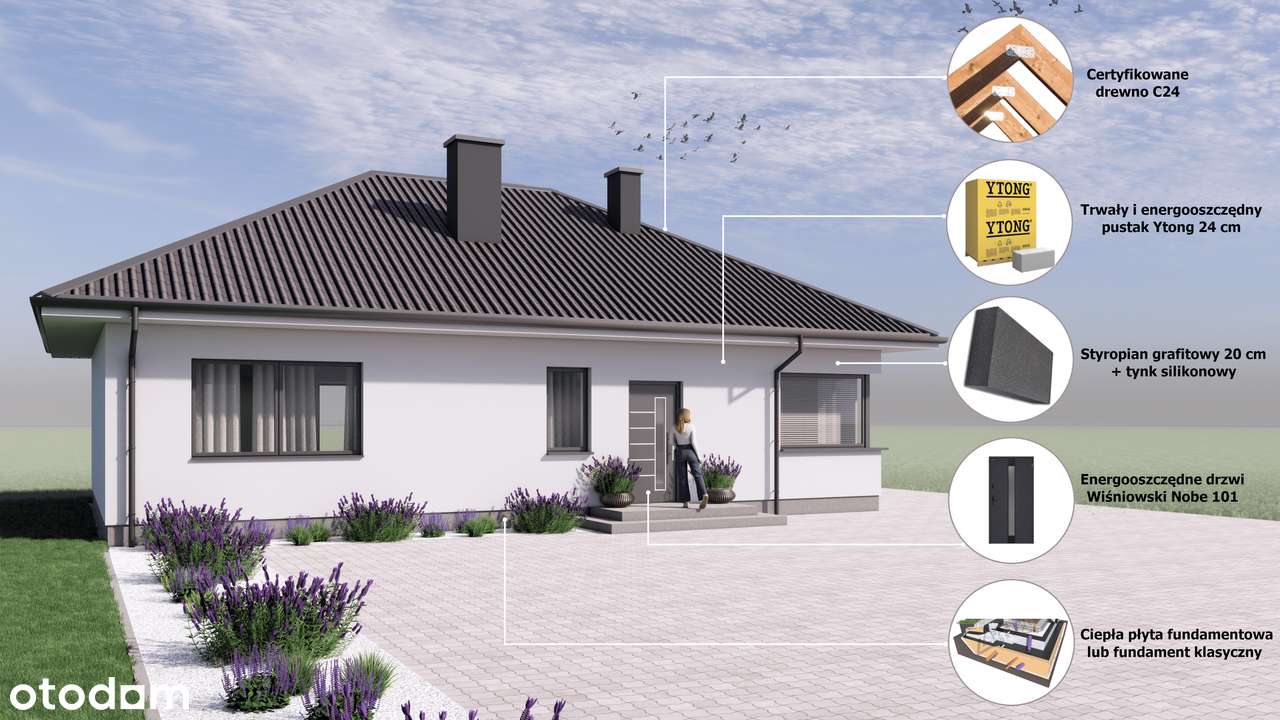 Nowy parterowy dom wolnostojący w cichej okolicy - Pełny obrazek: 4/7