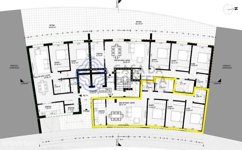 Apartamento T3 novo em construção, com lugar de garagem e elevador, pe - Grande imagem: 3/14