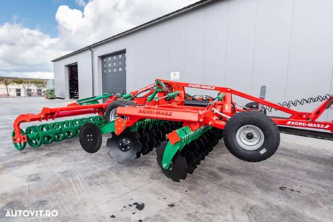 Agro-Masz BTC 50H terradisc greu tractat, cu tavalug inelar si nivelator - 6