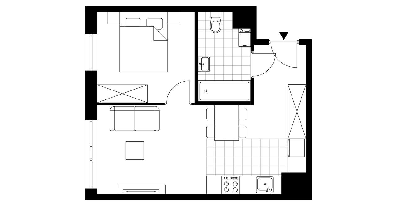 2-pokojowe mieszkanie 38m2 Bezpośrednio - Pełny obrazek: 3/8