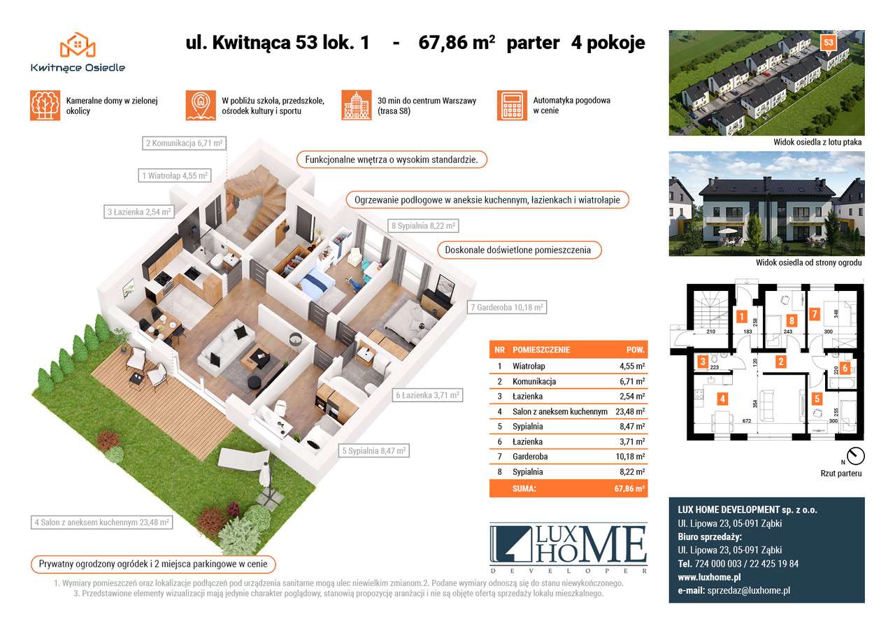 2 MIEJSCA, OGRÓDEK, BEZCZYNSZOWE - Pełny obrazek: 2/7
