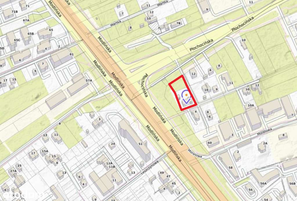 Działka ul. Modlińska, PUU/PUM: 4516m2, Unikat!-12