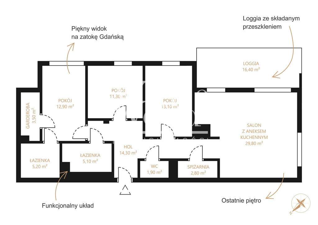 Z widokiem na morze Małokacka INVEST KOMFORT - Pełny obrazek: 4/20