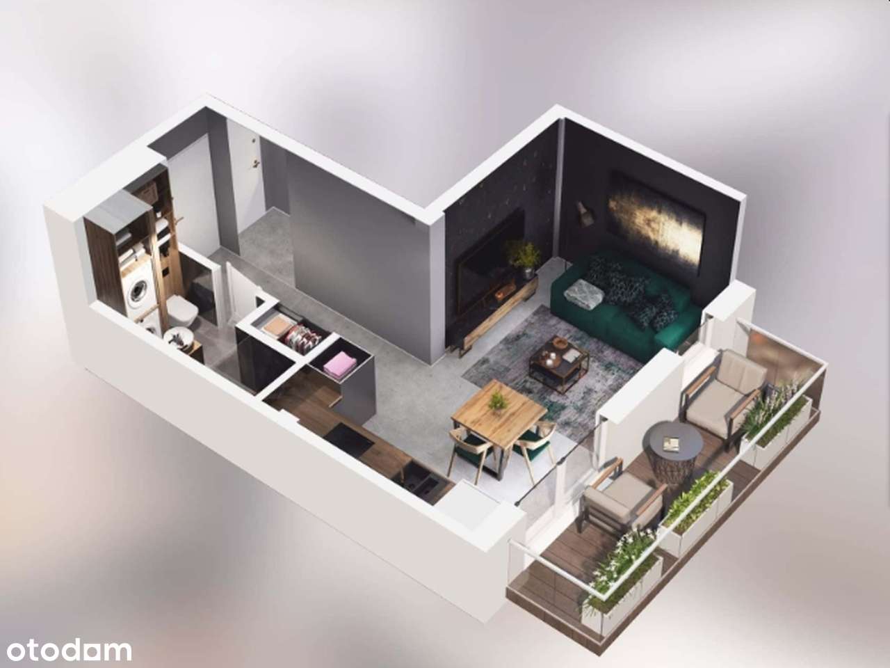 E42 - jedyna kawalerka na inwestycji - duży balkon 6,5mkw