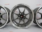 Jantes Japan Racing JR5 15x7 ET35 4x100 Gun Metal w/Machined Lip - 3