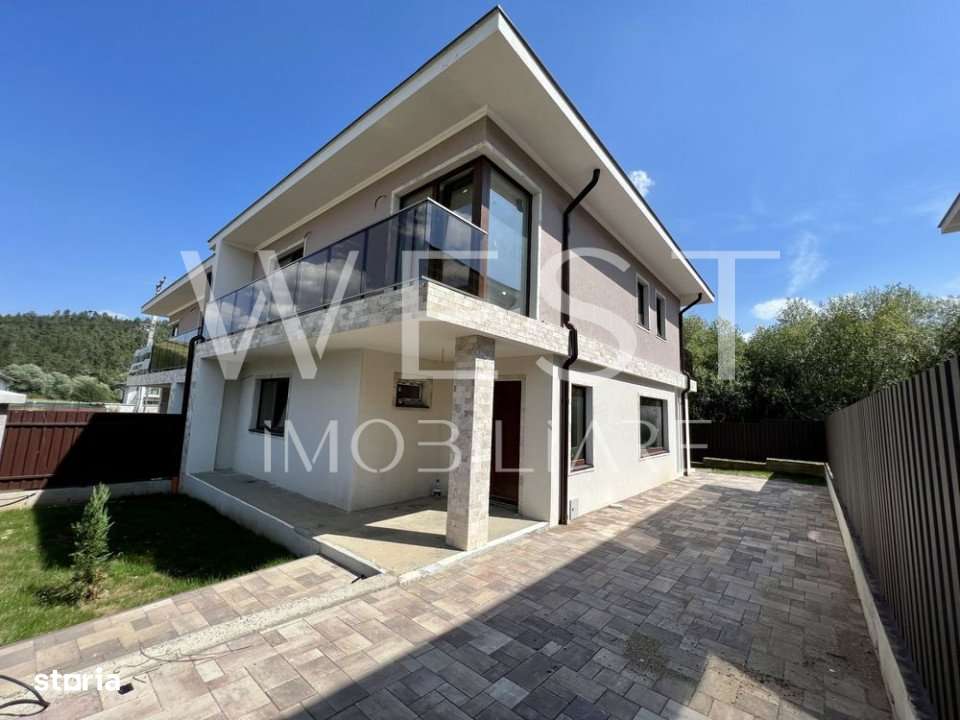 Casa cuplata 5 camere 180mp+200 teren! Nou! Semifinisata! Luna de sus! - Imagine principală: 5/8