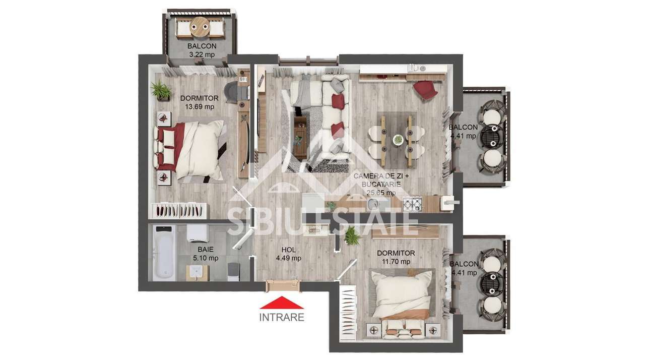 Apartament 3 camere cu gradina in Selimbar, Sibiu - Imagine principală: 5/13